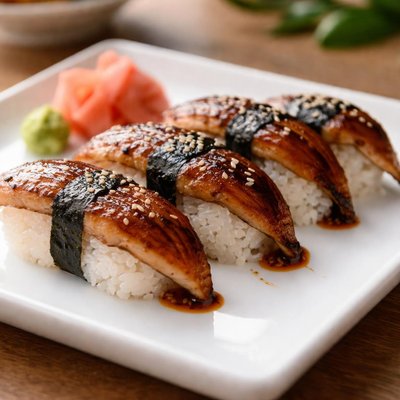 Grilled eel sushi