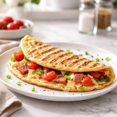 Grilled egg omelette