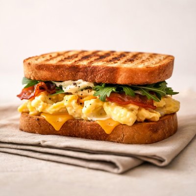 Grilled egg sandwich
