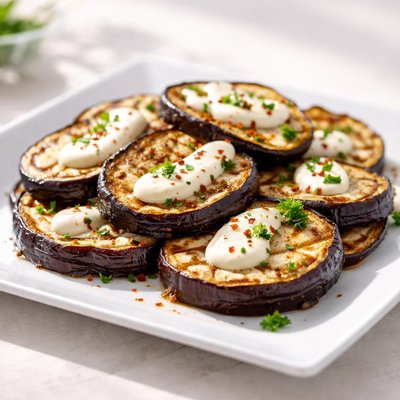 Grilled eggplant with mayonnaise