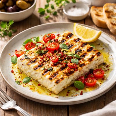 Grilled feta