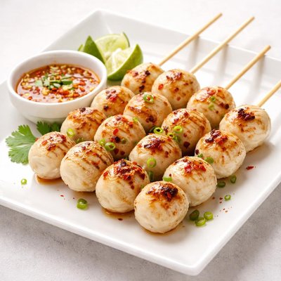 Grilled fish balls