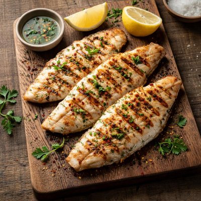 Grilled fish fillets