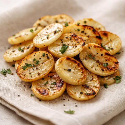 Grilled garlic slices
