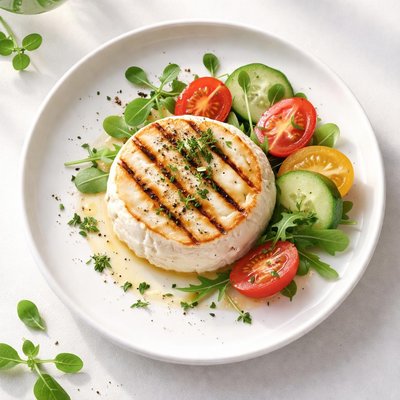 Grilled goat cheese medallion