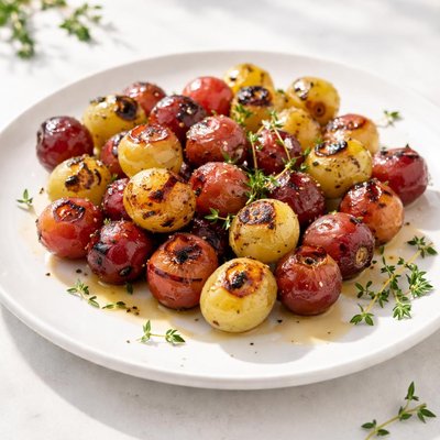 Grilled grapes
