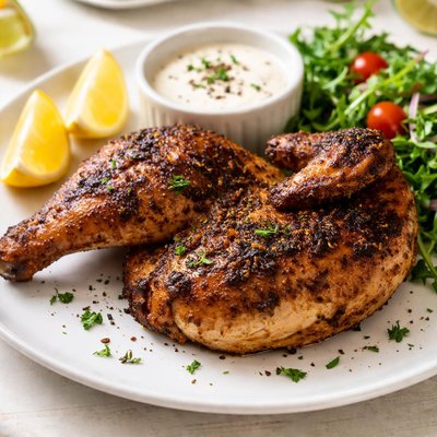 Grilled half chicken
