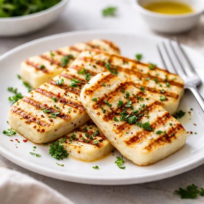 Grilled halloumi