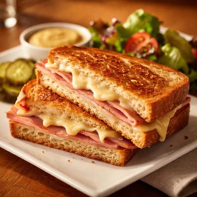 Grilled ham and swiss