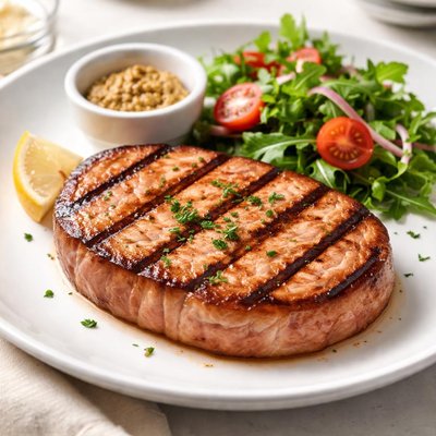 Grilled ham steak