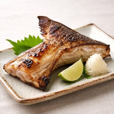 Grilled hamachi kama