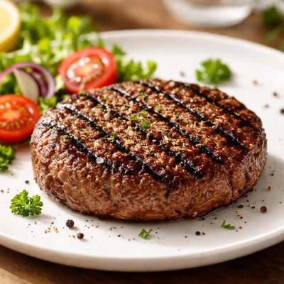 Grilled hamburger patty