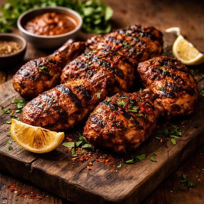 Grilled harissa chicken