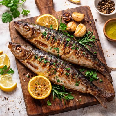 Grilled herring