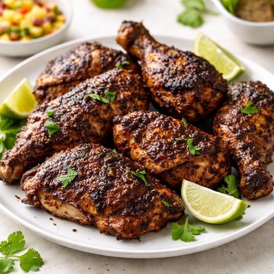 Grilled jerk chicken