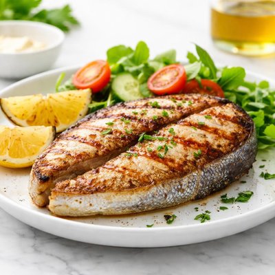 Grilled king fish