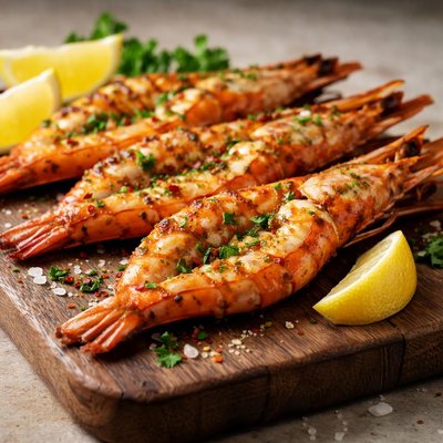 Grilled king prawn