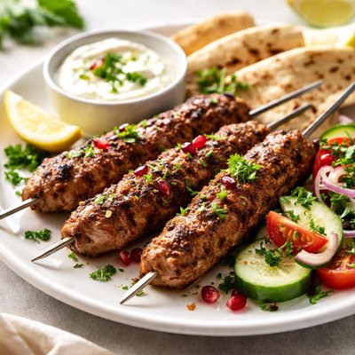 Grilled lamb kebab