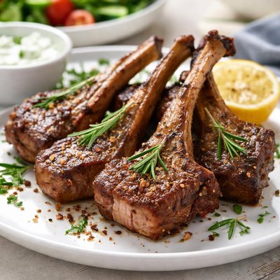 Grilled lamb ribs