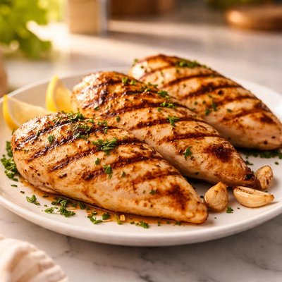 Grilled lean chicken breast