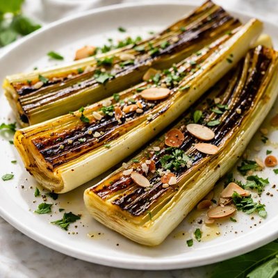 Grilled leek