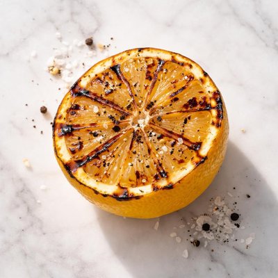 Grilled lemon half