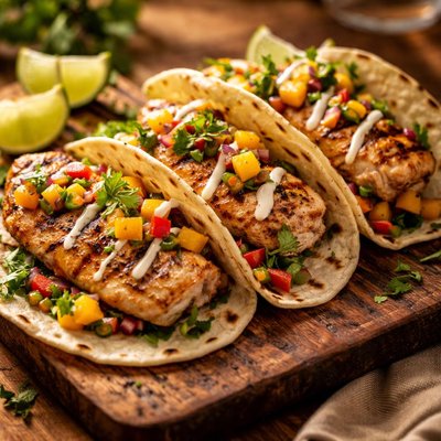Grilled mahi-mahi taco