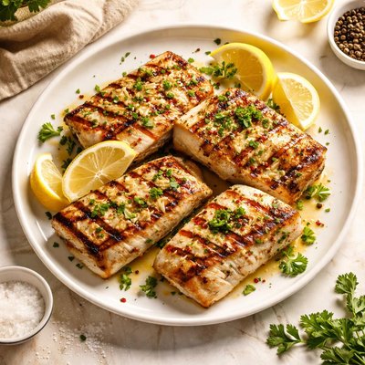 Grilled mahi mahi fish