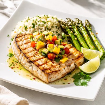 Grilled marlin