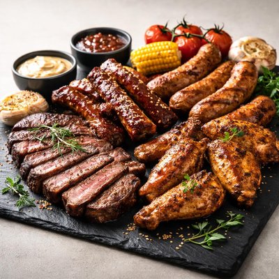 Grilled meat assortment