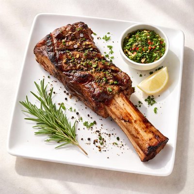 Grilled meat bone