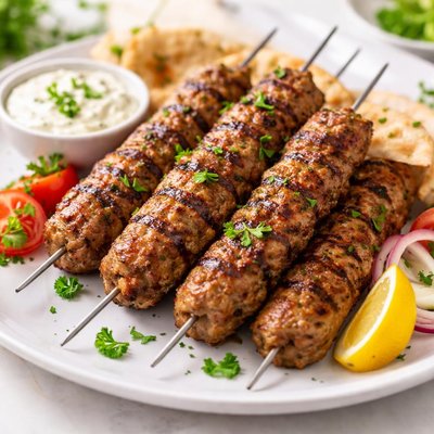 Grilled meat kebab