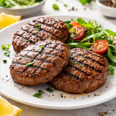 Grilled meat patties