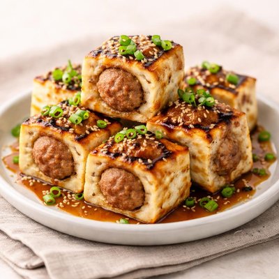 Grilled meatball tofu
