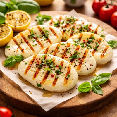 Grilled mozzarella