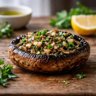 Grilled mushroom cap