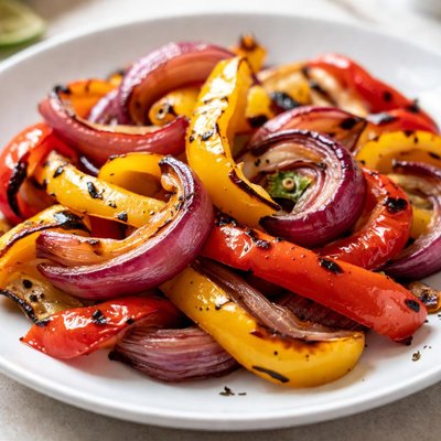 Grilled onions and peppers