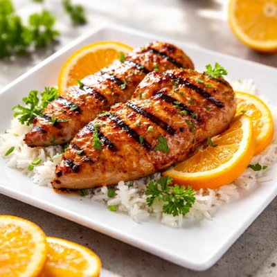 Grilled orange chicken