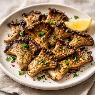 Grilled oyster mushroom