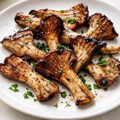 Grilled oyster mushrooms