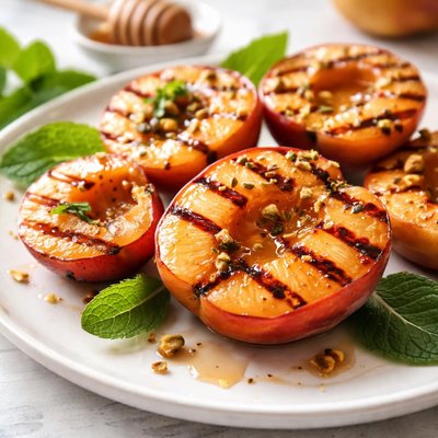Grilled peach