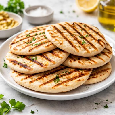 Grilled pita bread