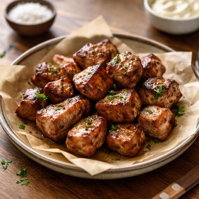 Grilled pork cubes