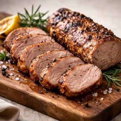 Grilled pork filet
