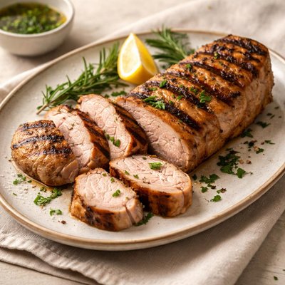 Grilled pork fillet