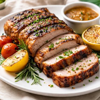 Grilled pork loin