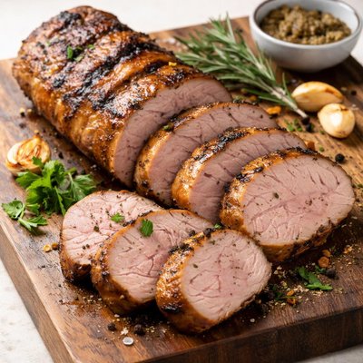 Grilled pork tenderloin yield after cooking