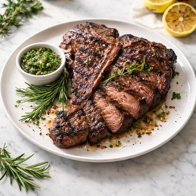Grilled porterhouse steak