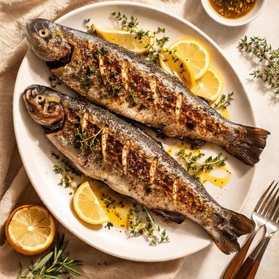 Grilled rainbow trout