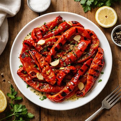 Grilled red capsicum